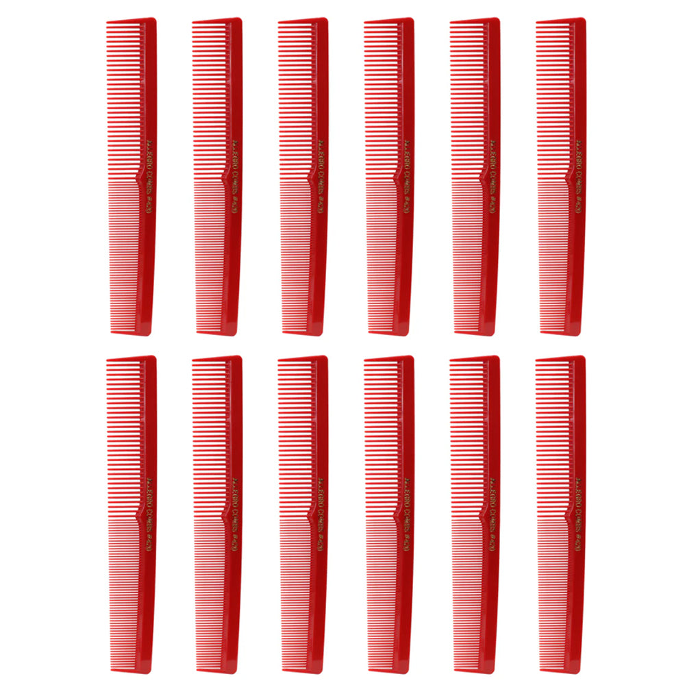 Allegro Combs 420 Barber Cutting Styling Comb Set - 12 count