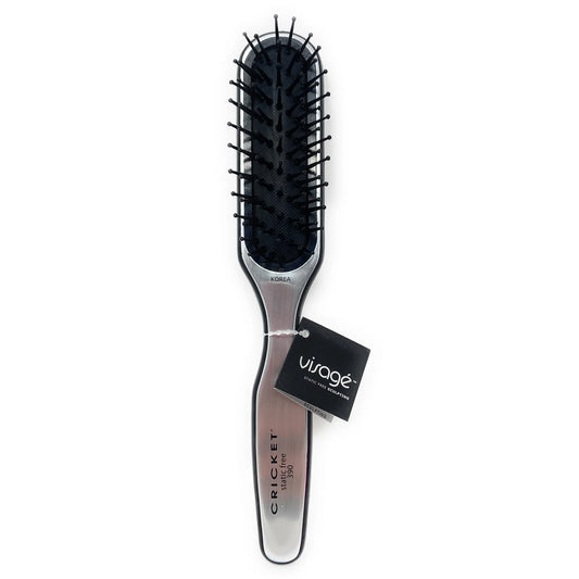 Cricket Visage #390 Static Free Sculpting Cushioned Hair Brush Unisex Silver Blk