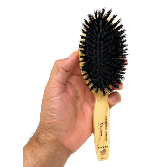 Phillips Brush 8.5" Gentlemen's Quarters Captain Boar Bristle Hair Brush Wood