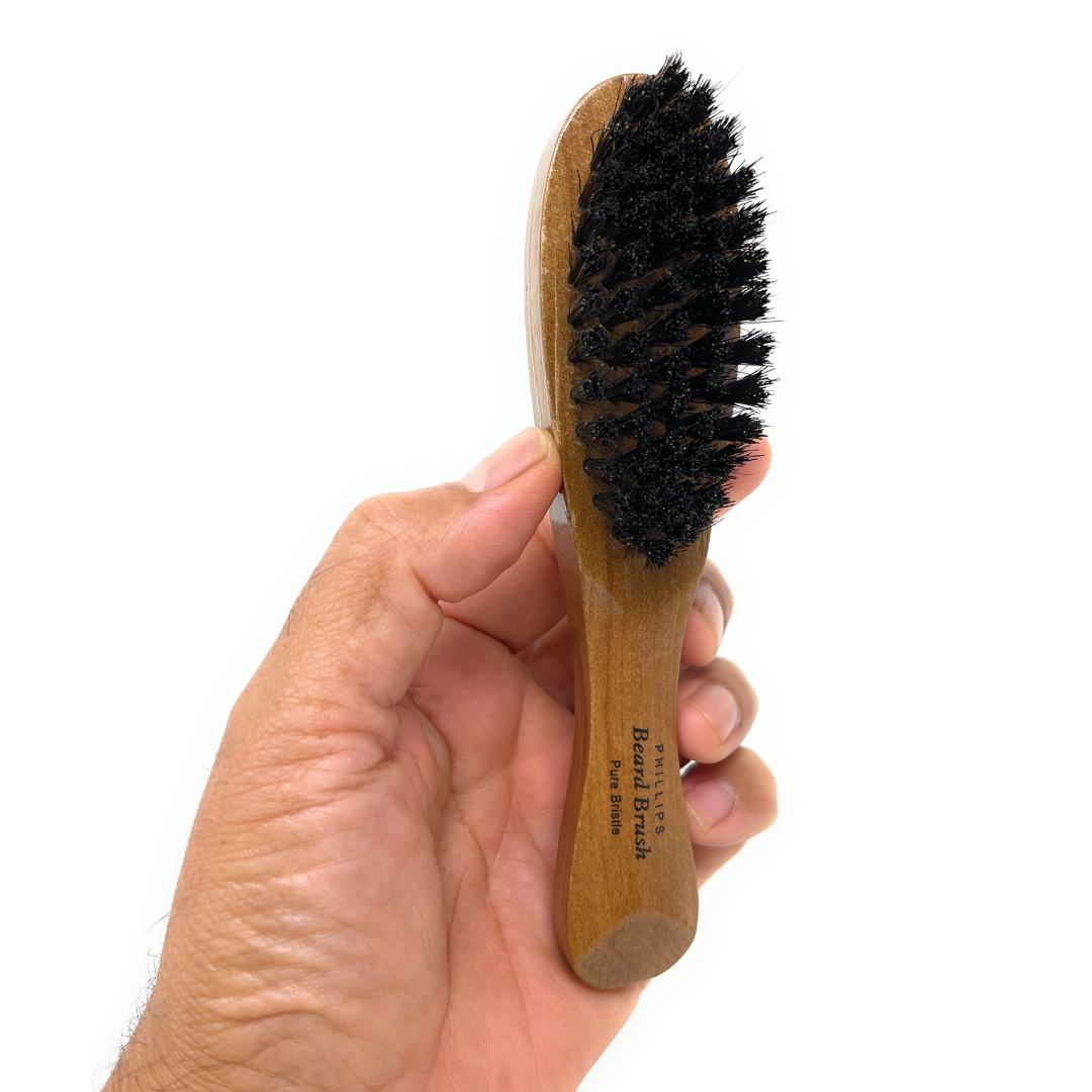 Phillips Brush Beard Brush Short Hair Pure Bristle Wood Handle