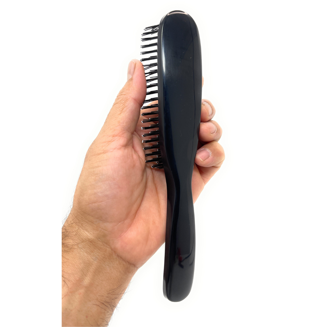 Phillips Brush Light Touch 8 - Nylon Hair Brush, Black Rectangle Handle