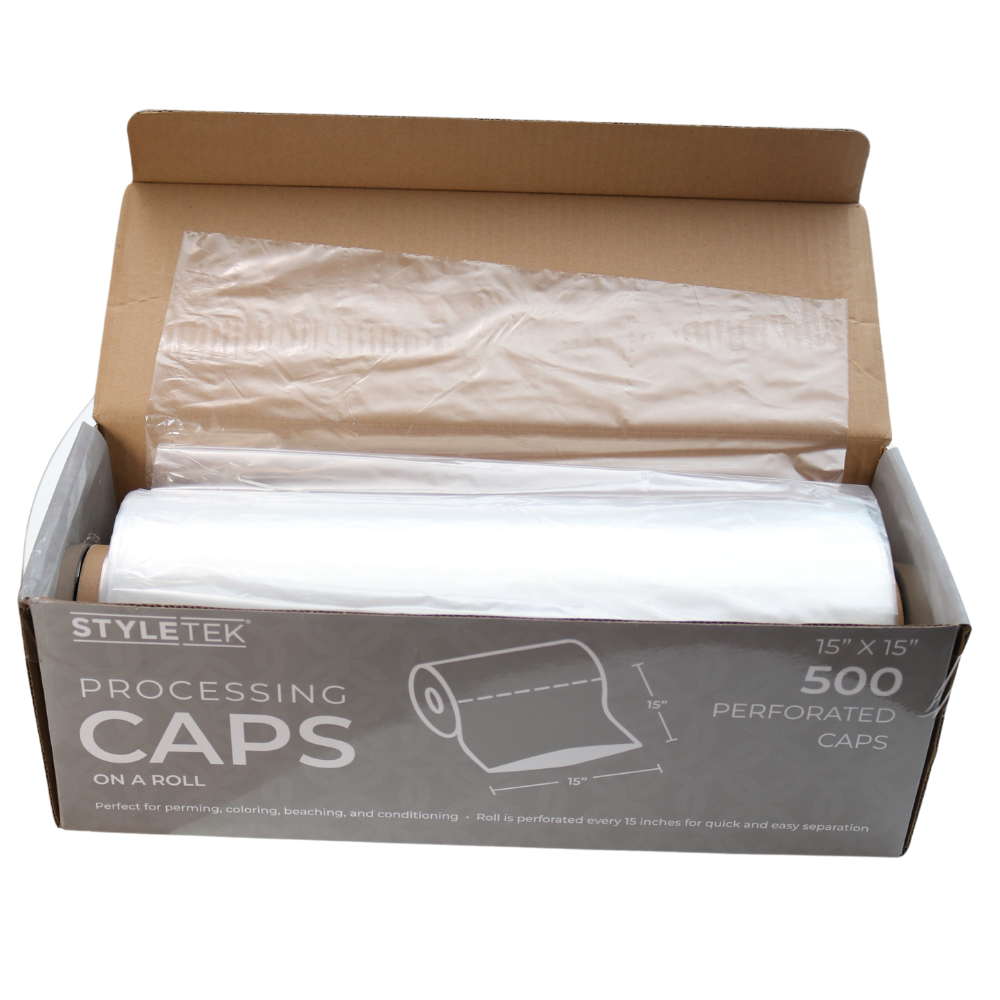 Styletek Plastic Processing Caps Roll (500 Pcs 15"x15")