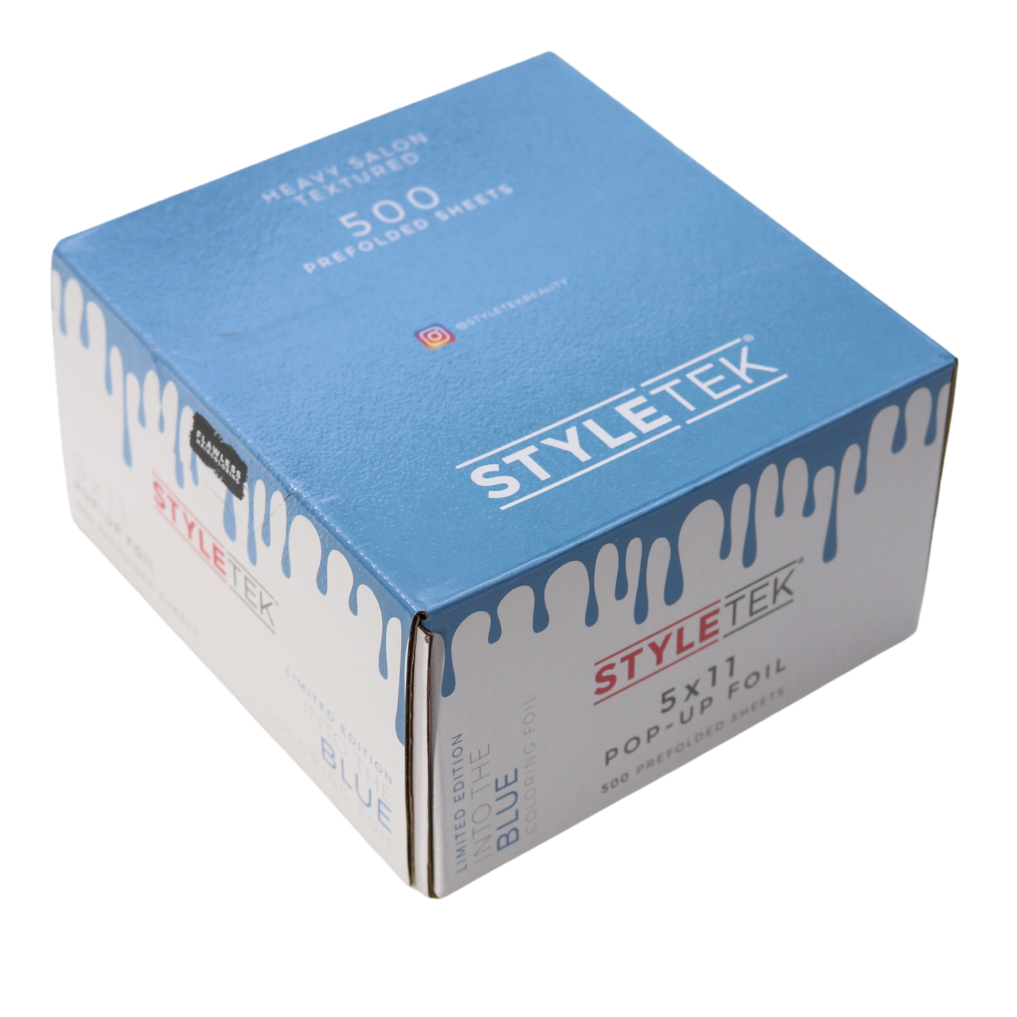 Styletek 5x11 Pre-Cut Pop-Up Foil, Heavy Texture Blue 500 Count