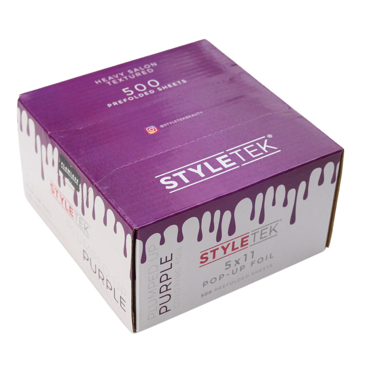 Styletek 5x11 Pre-Cut Pop-Up Foil, Heavy Texture Purple 500 Sheets