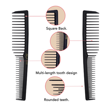 Krest #6000 Teasing Combs Lift Vent Hair Combs, 12 Count