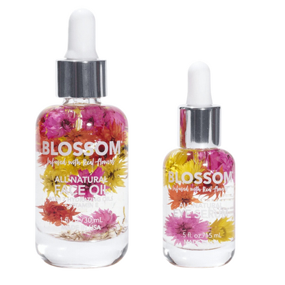 Blossom All-Natural Eye Serum and Face Oil All Natural Vegan Oils 2 Piece