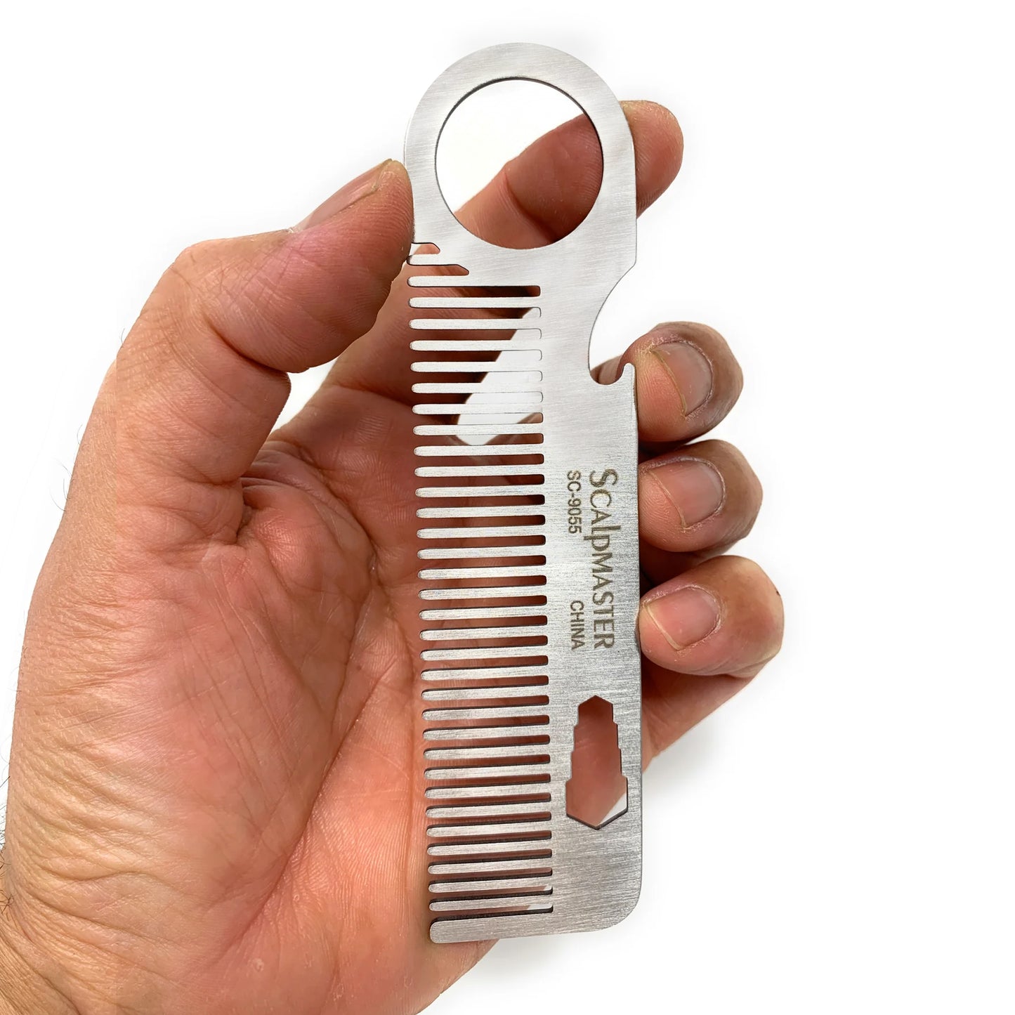 Scalpmaster Stainless Steel Beard Comb Stainless SteelUtility Bear Comb 1 Pc.