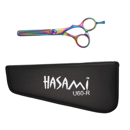 Hasami 5.5 In. Hair Cutting Thinning Scissors Righty Titanium Finish  U60-R