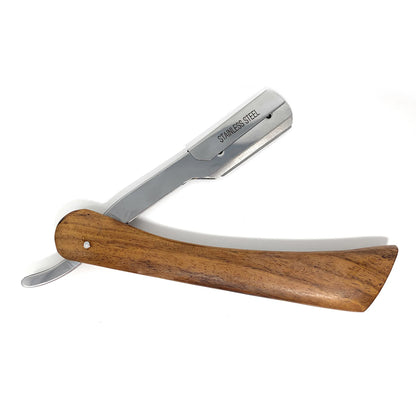 Scalpmaster Wooden Handle Straight Edge Razor