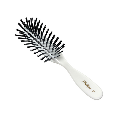 Phillips Brush 31 Nylon Bristles Hair Brush 7 Row Style Brush White 1 Pc