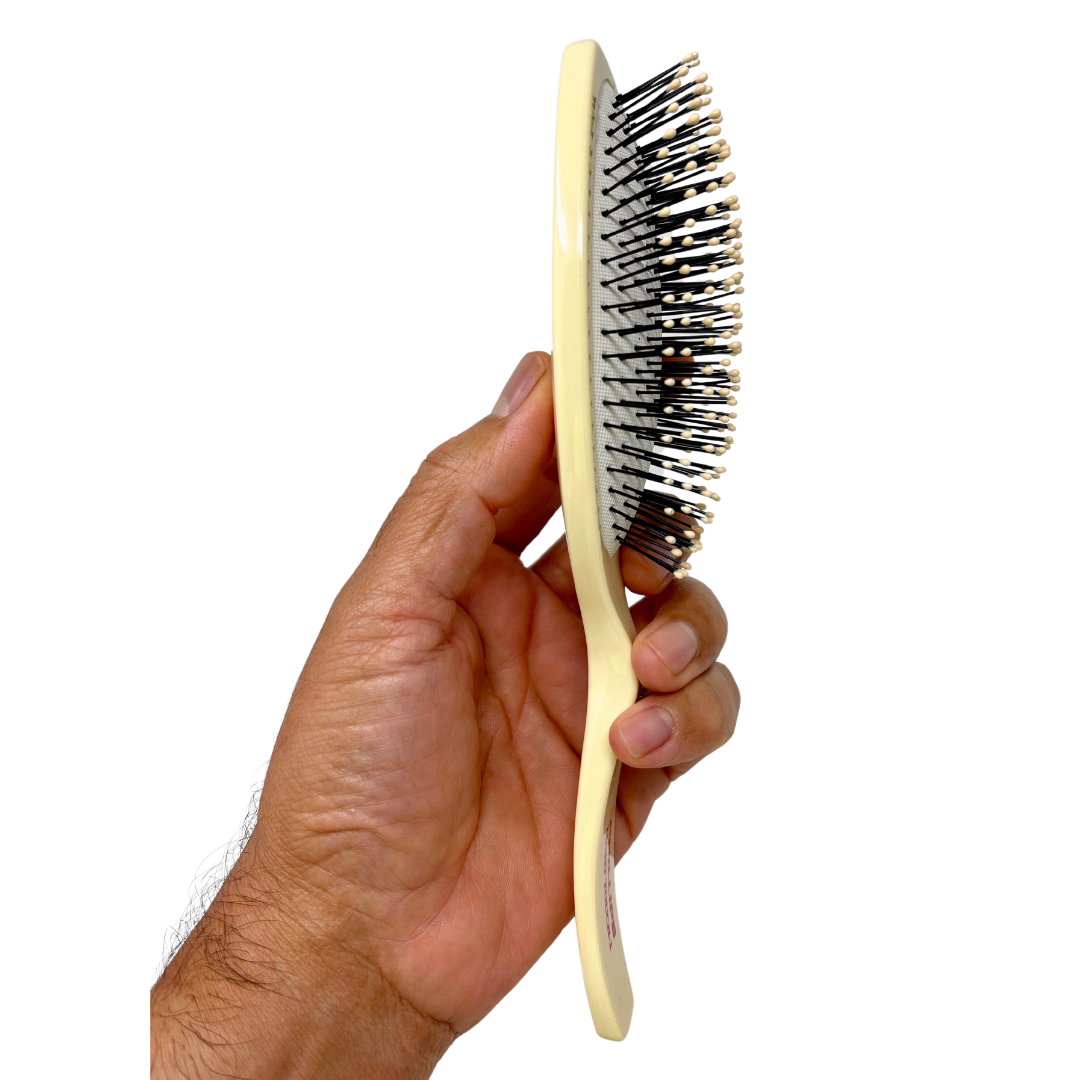 Phillips Light Touch 1 Oval Cushioned Hair Brush - 11-Row Bristles, Ivory