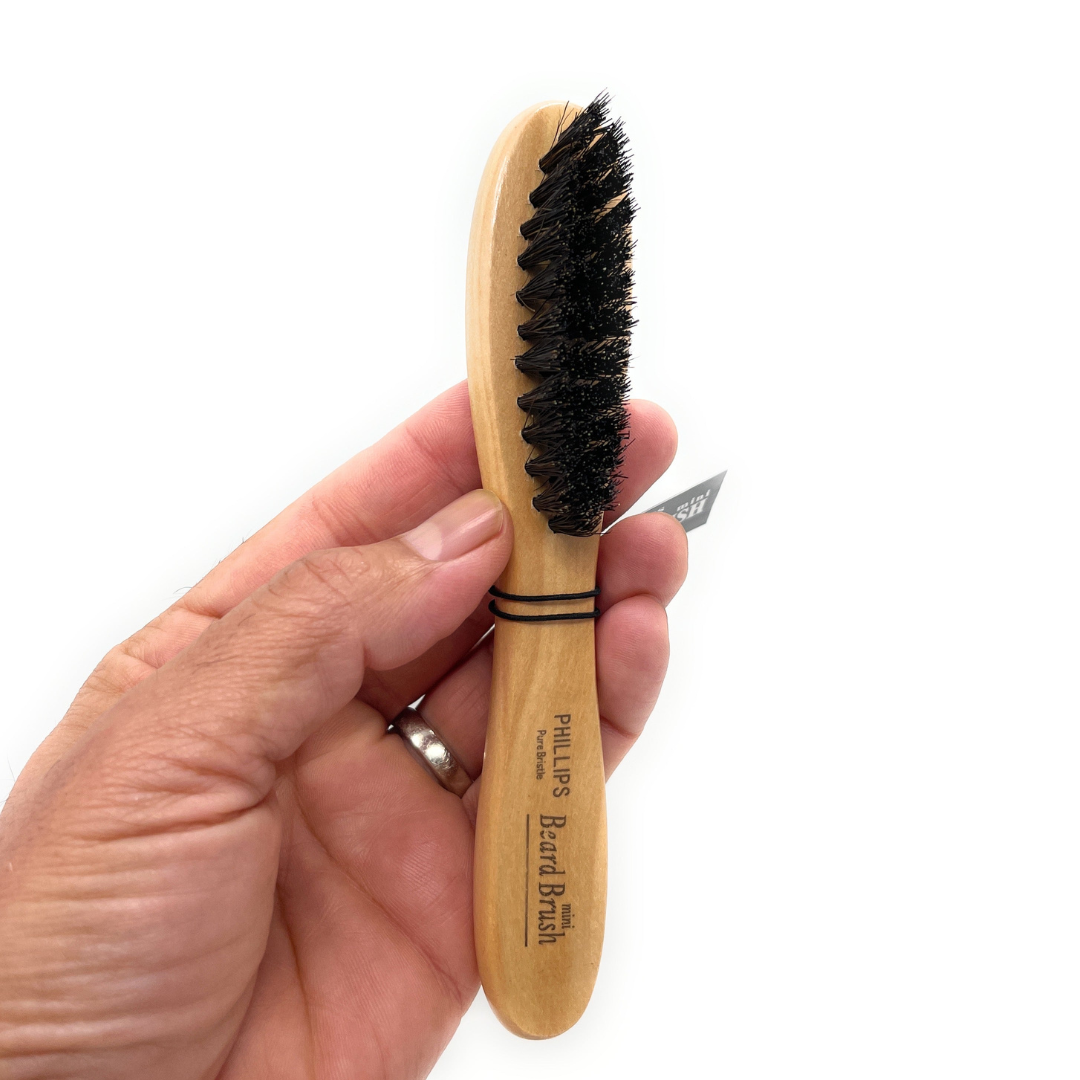 Phillips Mini Military Style Beard Brush - Perfect for Short Hair