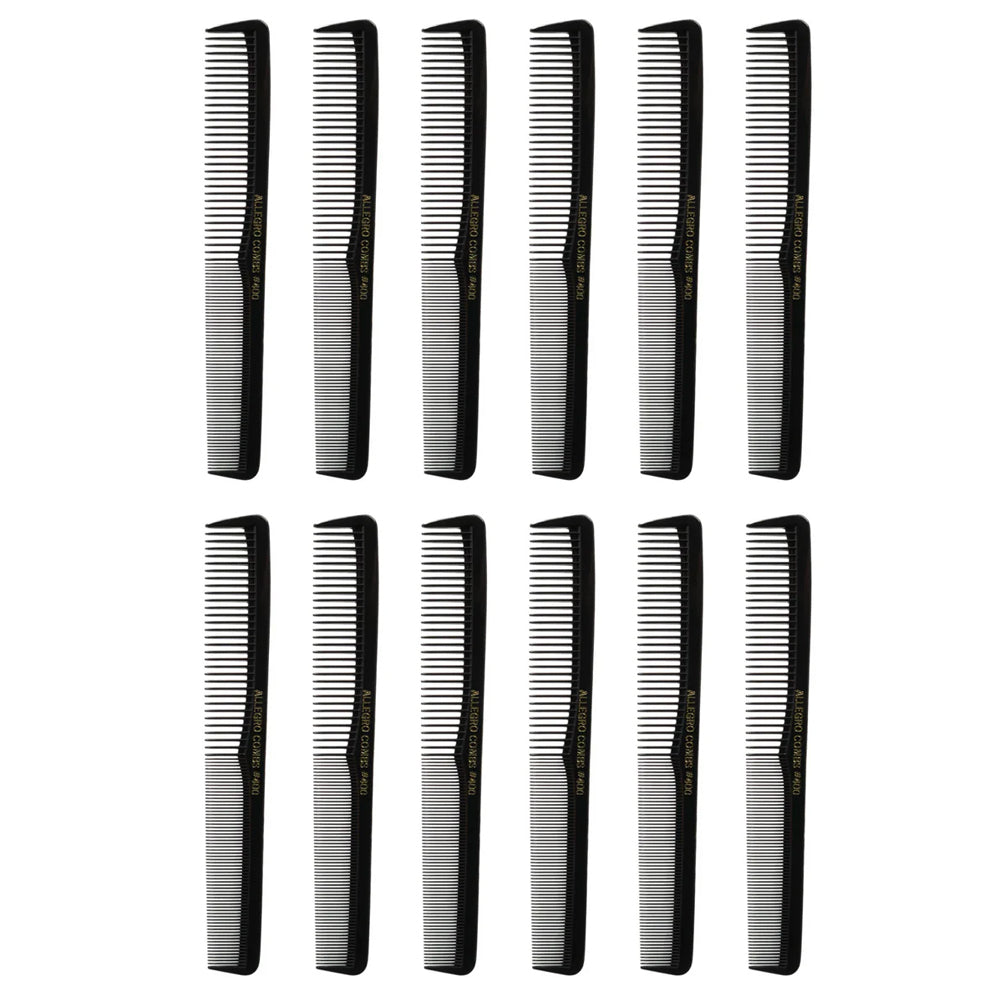 Allegro Combs #400 Barber Combs For Hair Cutting All Purpose Combs 12 Count