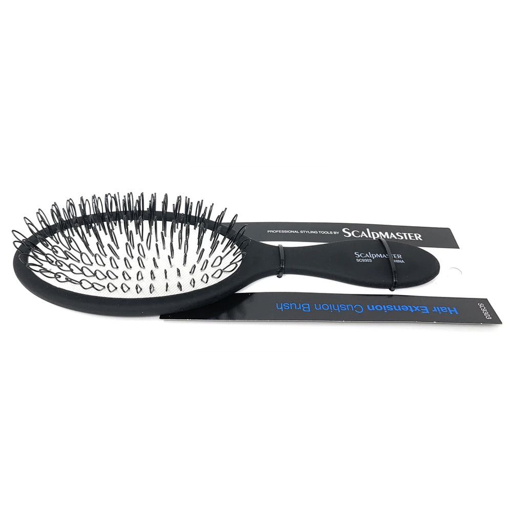 Scalpmaster Hair Extension Oval Cushion Brush 11 Row Black  SC9303