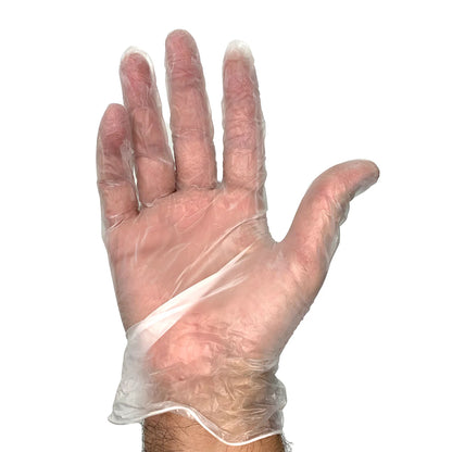 Disposable Vinyl Clear Gloves Powder Free 1 Box 100 each.