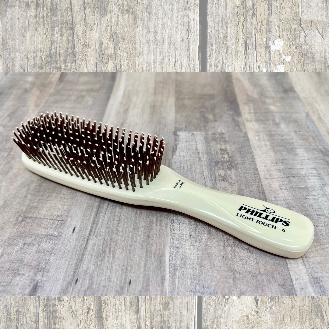 Phillips Brush Light Touch 6 Hair Brush - 9-Row Nylon Bristles, Ivory