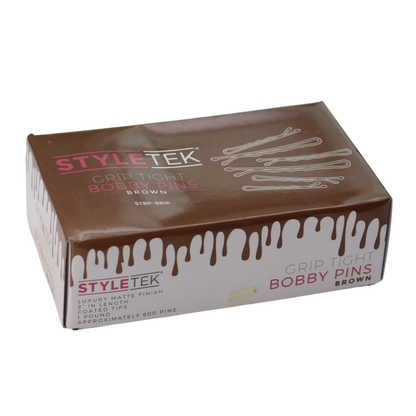 Styletek Grip Tight Heavy Duty Bobby Pins, Brown 1 Lb.