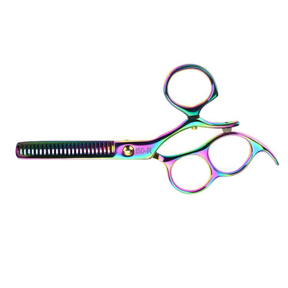 Hasami 5 In. Hair Cutting Thinning Scissors Righty Thinning Shears Set Titanium Finish  I50-R