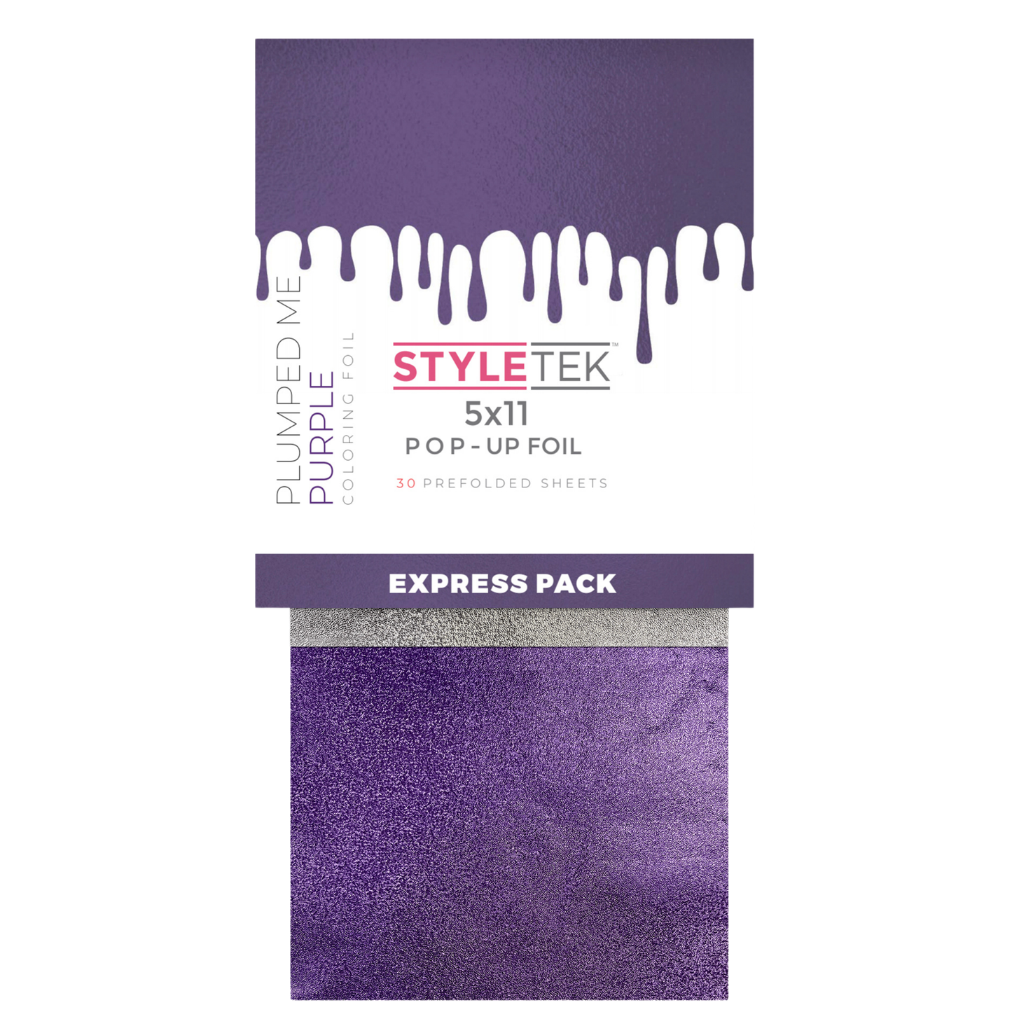 Styletek 5x11 Pre-Cut Pop-Up Foil, Heavy Texture Purple 500 Sheets