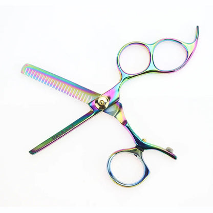 Hasami 5 In. Hair Cutting Thinning Scissors Righty Thinning Shears Set Titanium Finish  I50-R