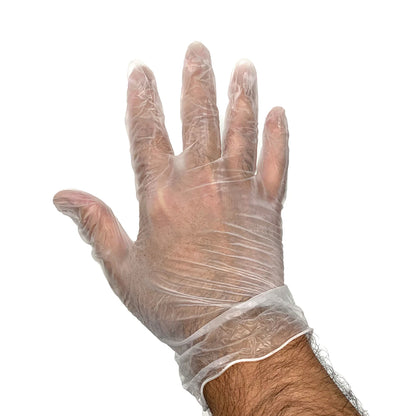 Disposable Vinyl Clear Gloves Powder Free 1 Box 100 each.