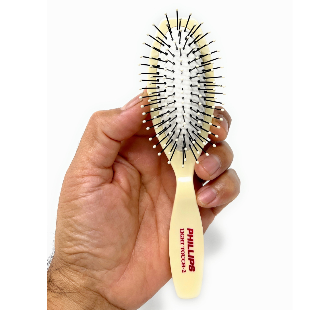 Phillips Brush Light Touch 2 Oval Cushioned 7-Row Hair Brush - Ivory