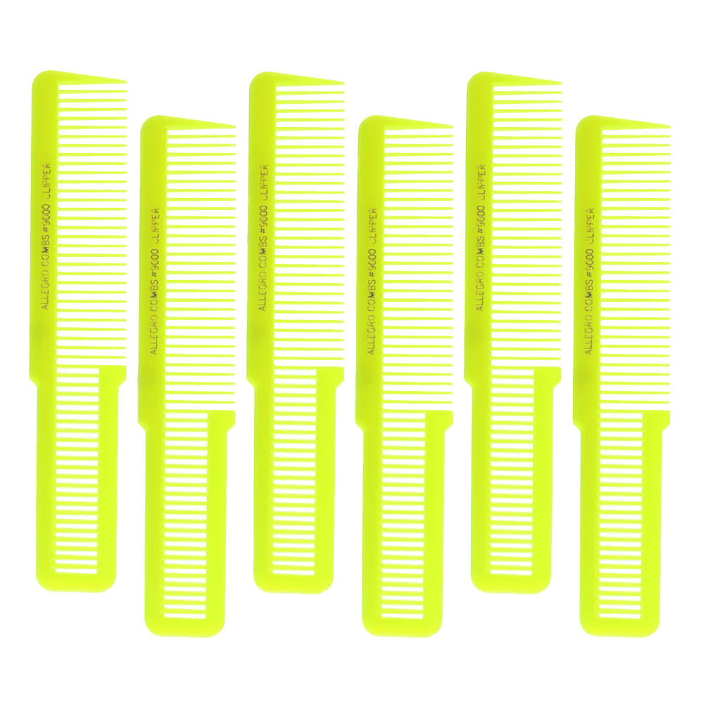 Allegro Combs #9000 Clipper Combs Blending Flat Top 6 Count