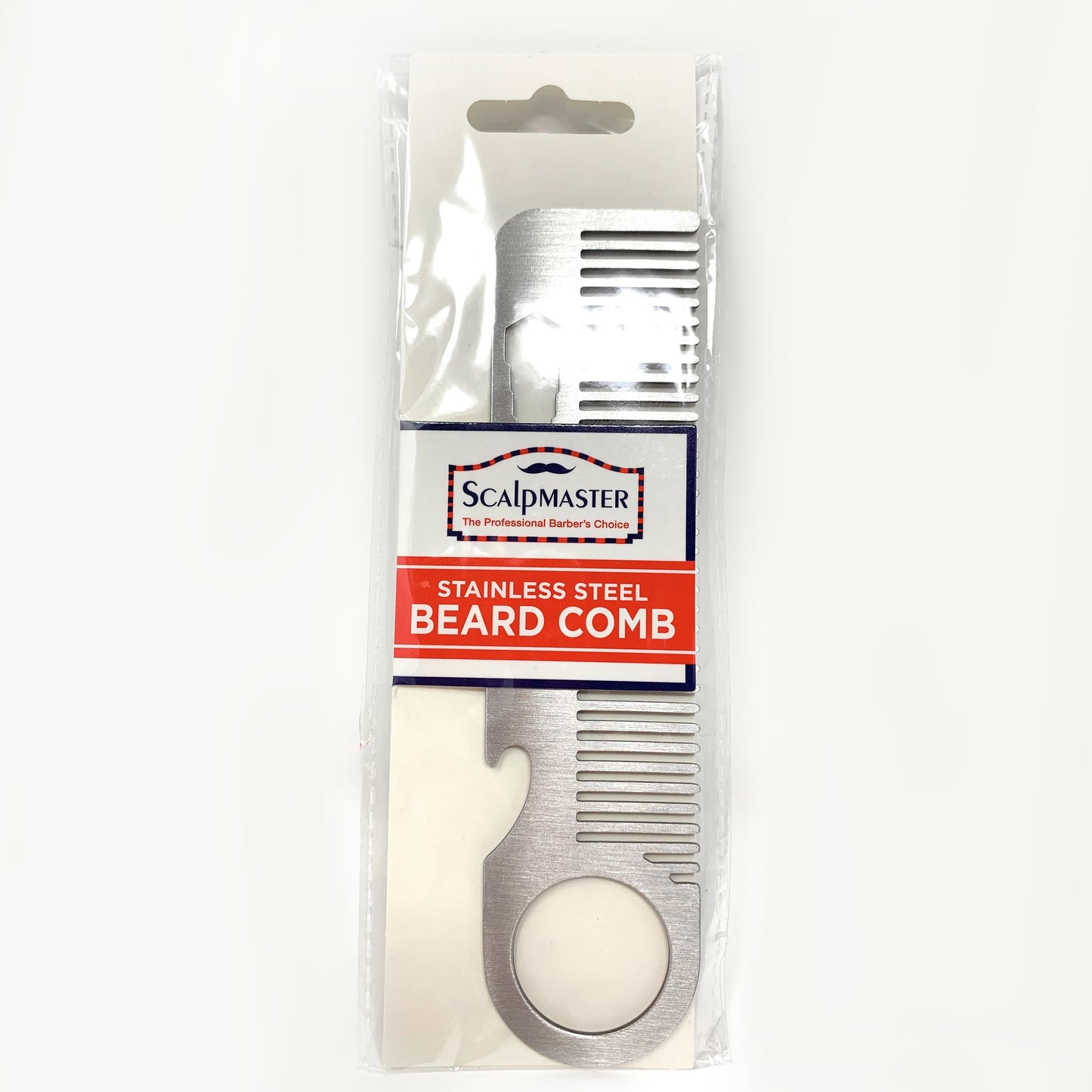 Scalpmaster Stainless Steel Beard Comb Stainless SteelUtility Bear Comb 1 Pc.