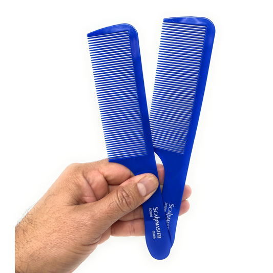 Scalpmaster Fade Clipper Cutting and Blending Comb, Flexible, Blue, 2 Count