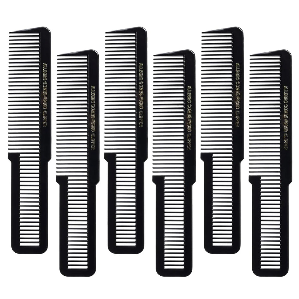 Allegro Combs #9000 Clipper Combs Blending Flat Top 6 Count