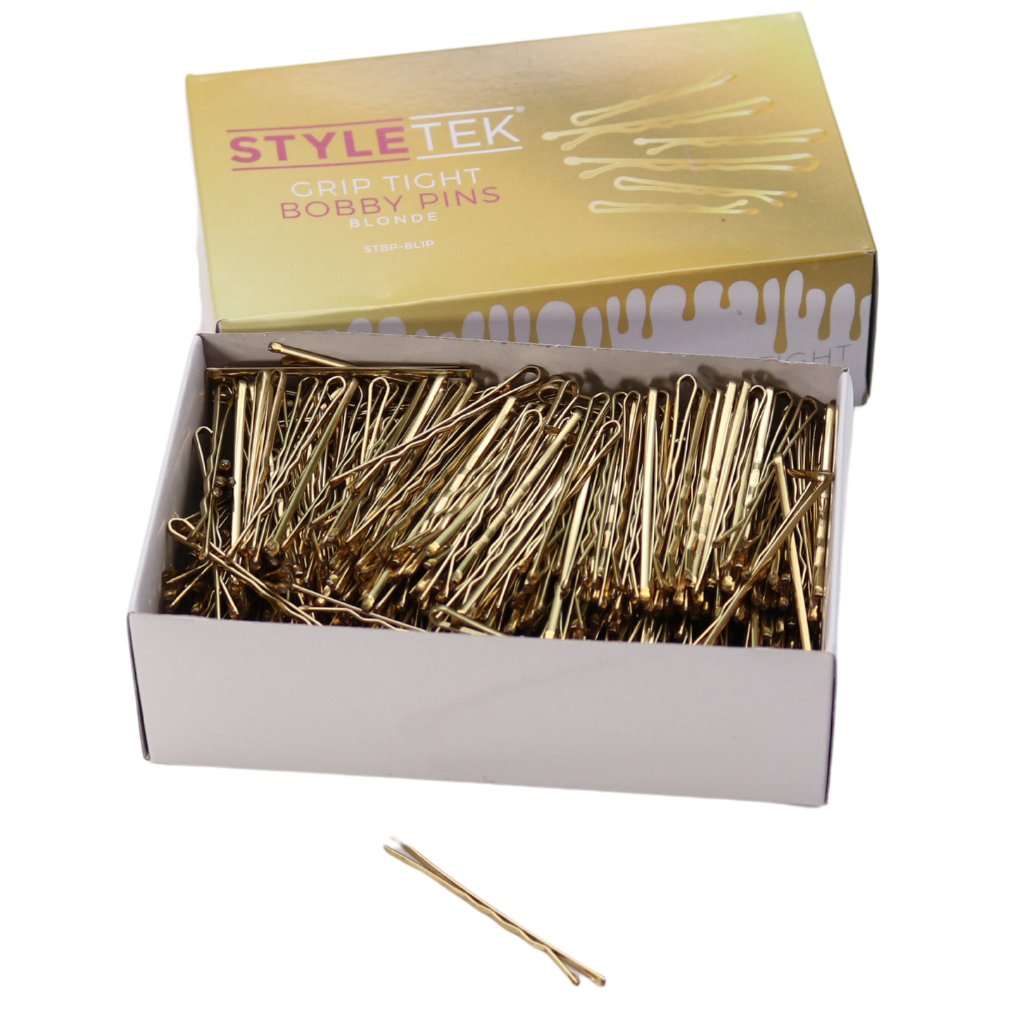 Styletek Grip Tight Heavy Duty Bobby Pins - Blonde Gold 1 Lb.