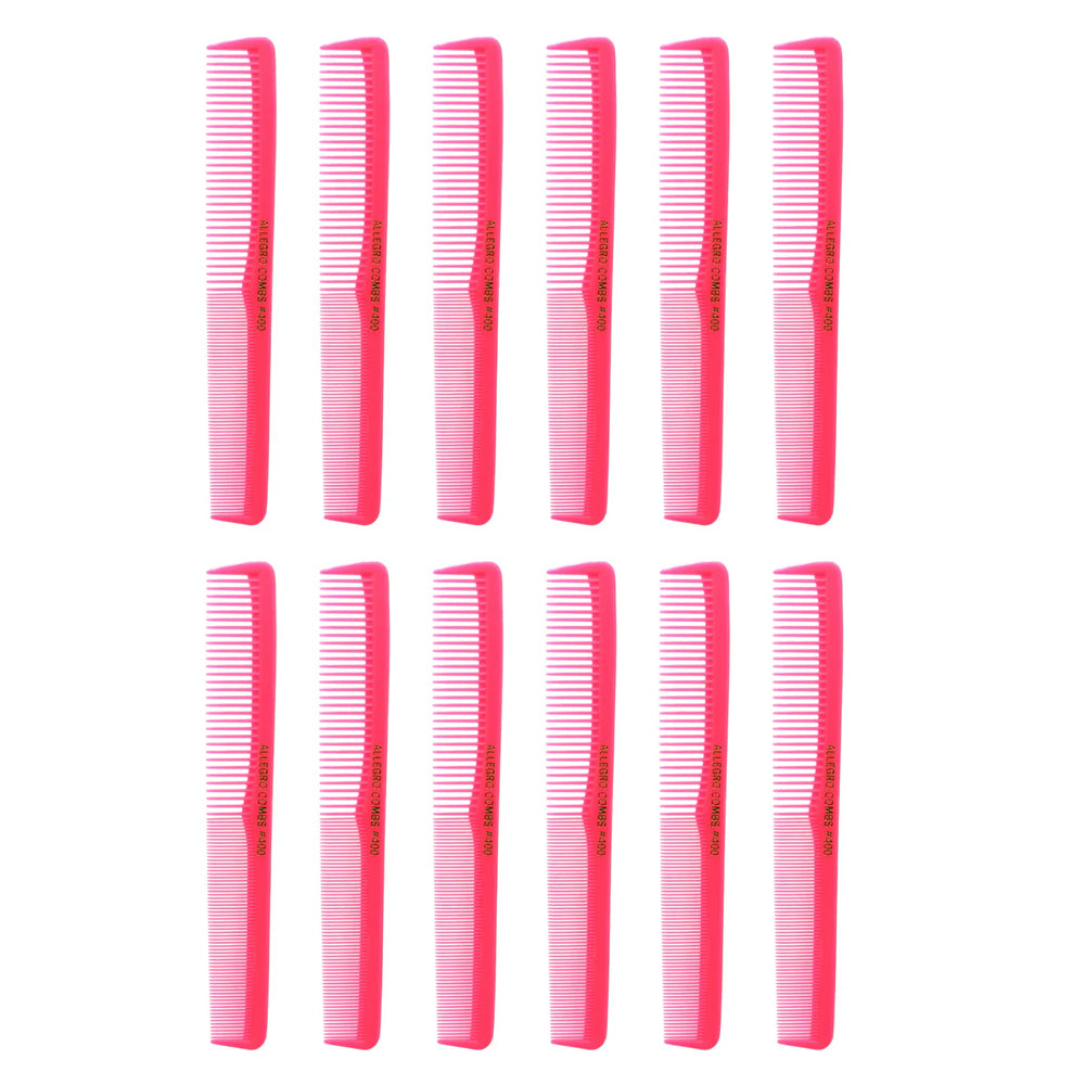 Allegro Combs #400 Barber Combs For Hair Cutting All Purpose Combs 12 Count