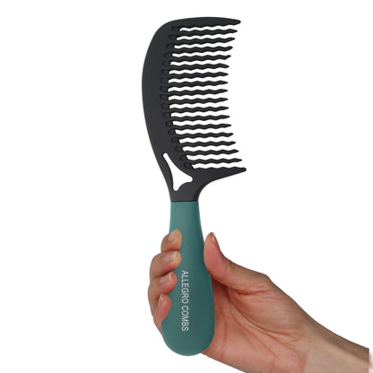 Allegro Combs Gripforte Wide Wavy Tooth Comb - Detangler For Curly Hair