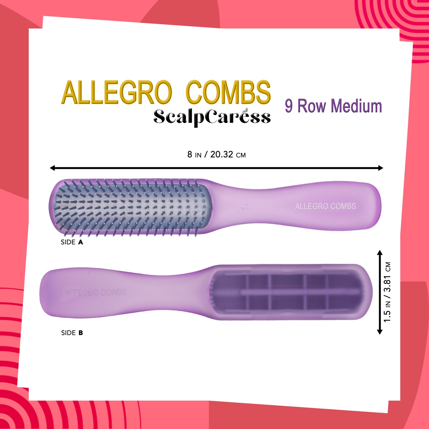 Allegro Combs ScalpCaress: Detangler Hair Brush