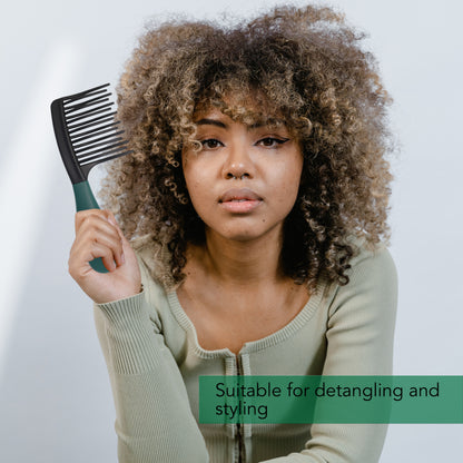 Allegro Gripforte Wide Tooth Detangler Comb - For Curly Hair, Women's Brush