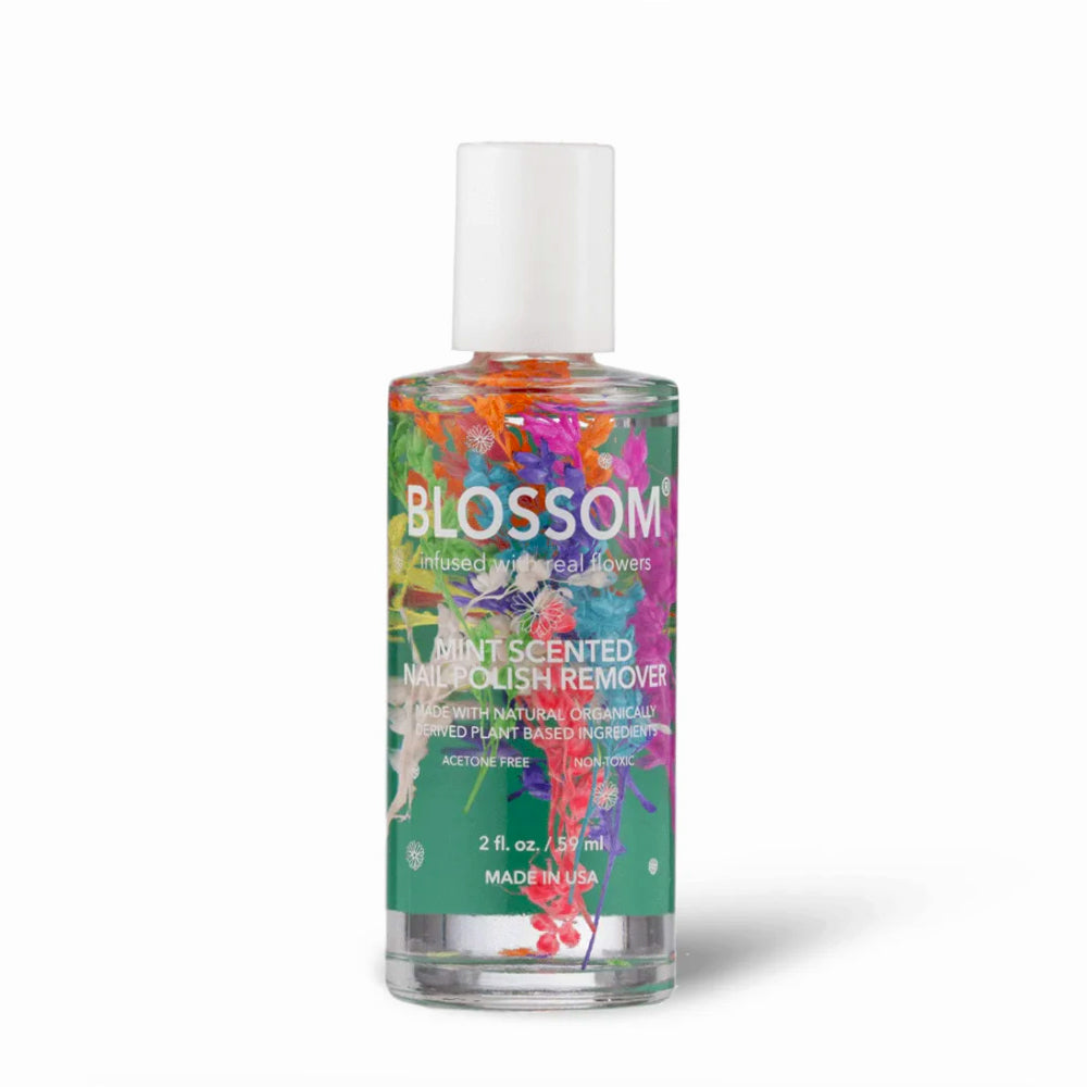 Blossom All-Natural Scented Vegan Nail Polish Remover Nontoxic (Mint) 2 oz