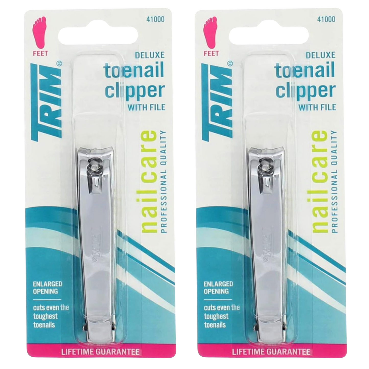 Trim Deluxe Toenail Clippers With File 2 Count