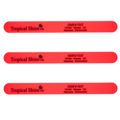 Tropical Shine Salon Boards - 3-Pack Cushioned Nail Files Grit 120