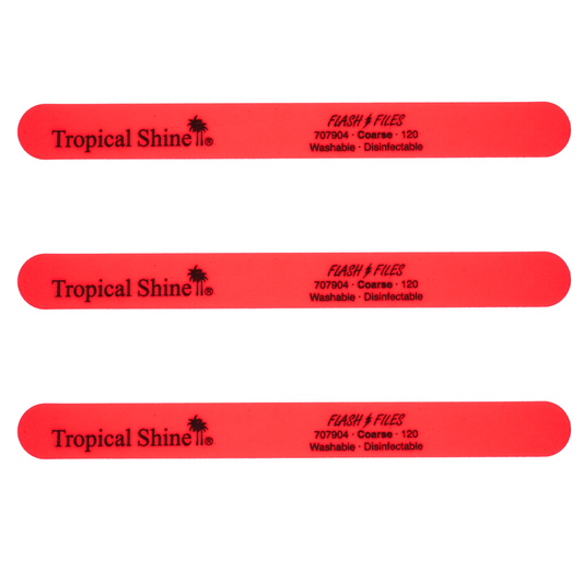 Tropical Shine Salon Boards - 3-Pack Cushioned Nail Files Grit 120