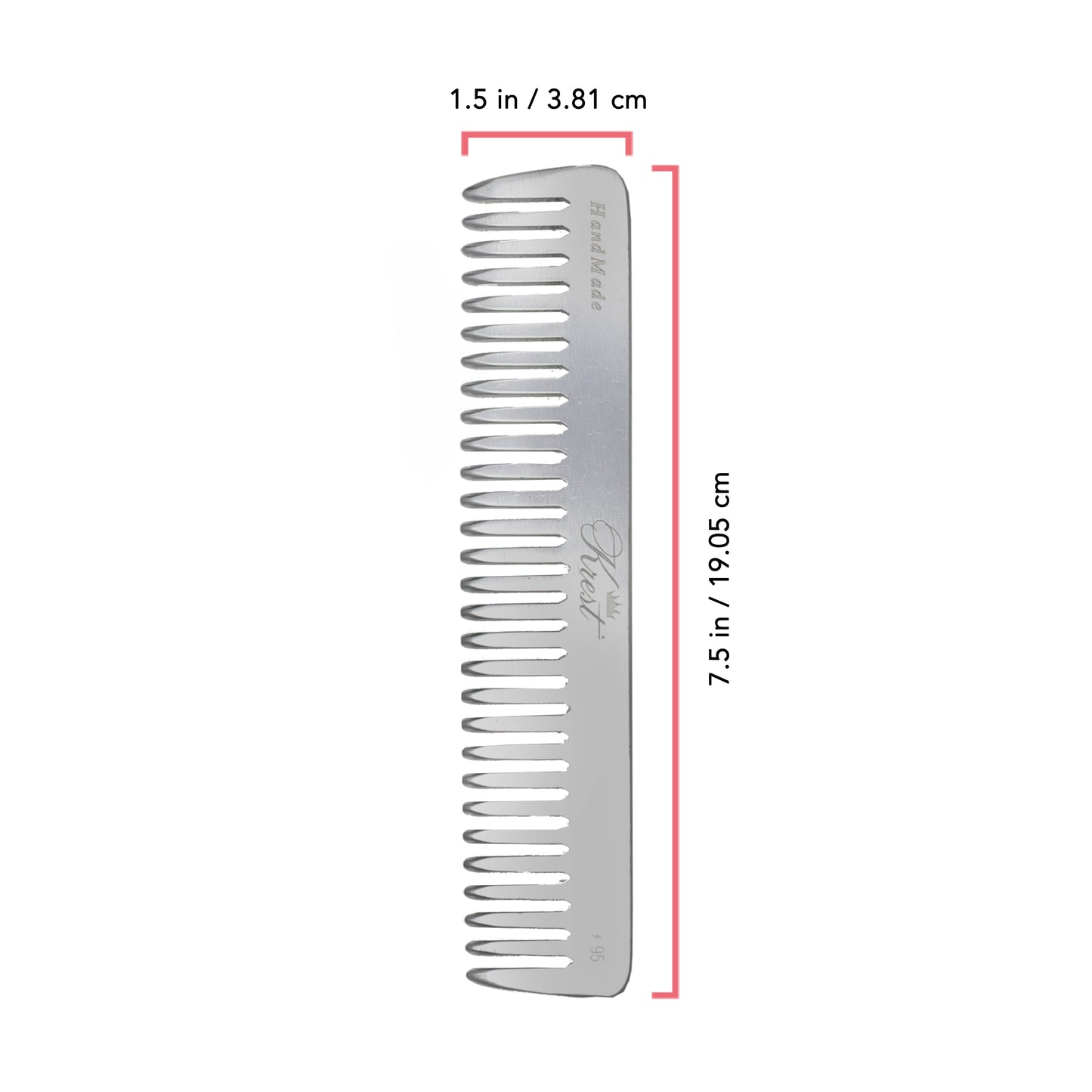 Krest Professional Metal Combs Aluminum Combs 100% Hand-Finished.