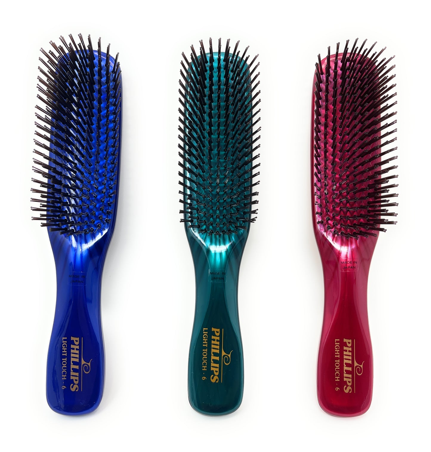 Phillips Brush Light Touch 6 Gem Nylon Bristle Hair Brush - 9-Row Unisex Brush