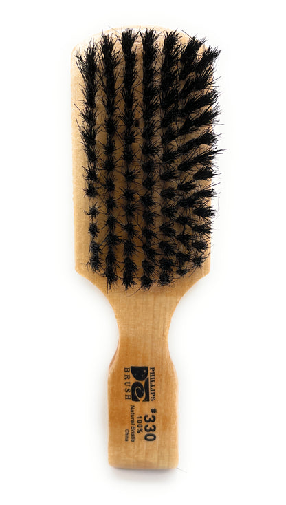 Phillips Brush #330 Club Brush 100% Pure Bristle 7 Rows Wooden Handle