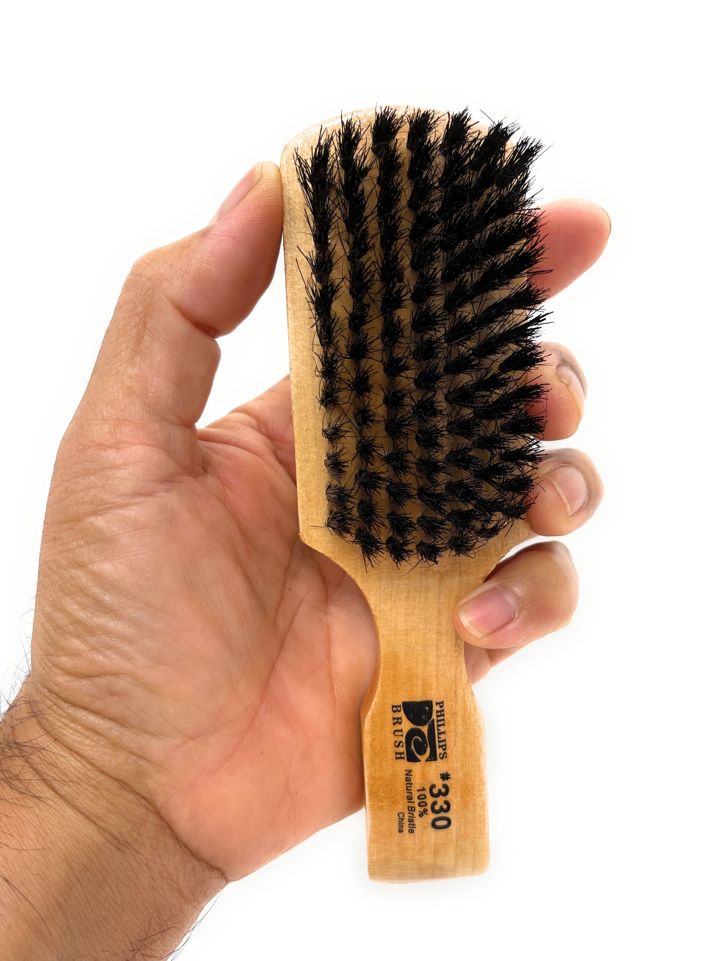 Phillips Brush #330 Club Brush 100% Pure Bristle 7 Rows Wooden Handle