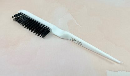 Phillips Brushes Coquette 8.75 In. X-Large 3 Rows Rat Tail Teasing Nylon Styling Brush Thumb Rest White