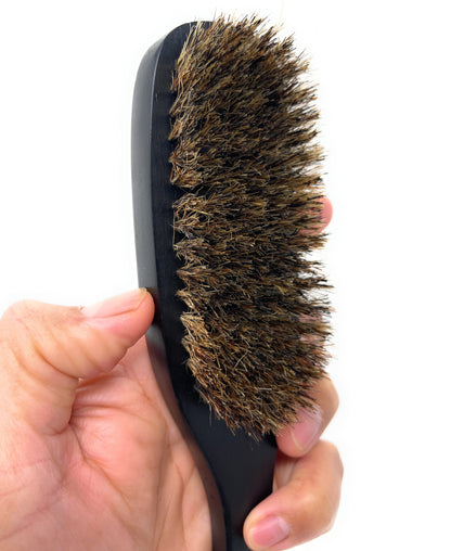 Scalpmaster Wave Hair Brush Stiff Boar Bristles Wood Handle 1 Pc.