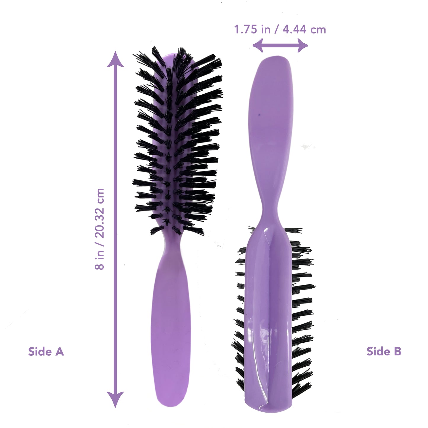 Styling Gear 7-Row Hair Brush with Nylon Bristles - 2 Pack