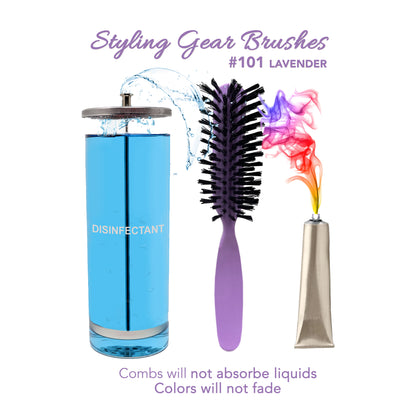 Styling Gear 7-Row Hair Brush with Nylon Bristles - 2 Pack