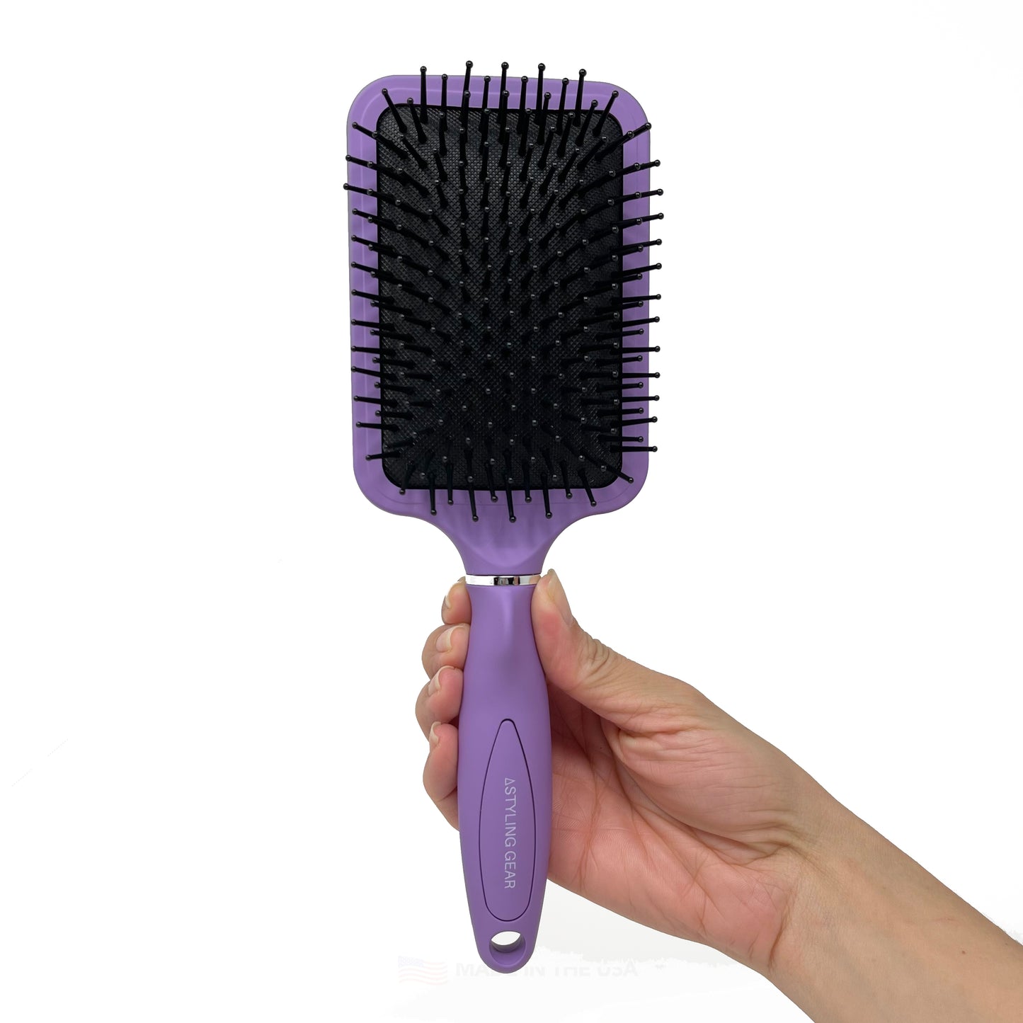 Styling Gear 104 Hair Brush Cushion Paddle Brush 13 Row Brush For Woman Hairbrush For Thick Hair  1 Pc.