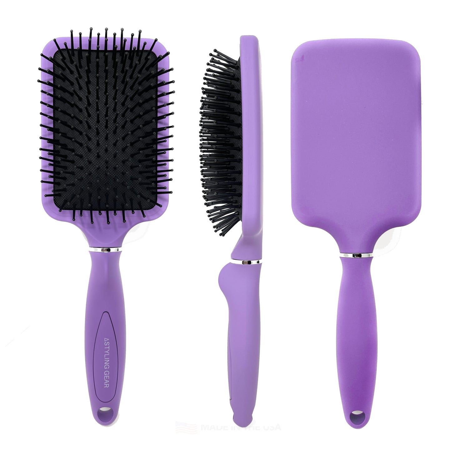 Styling Gear 104 Hair Brush Cushion Paddle Brush 13 Row Brush For Woman Hairbrush For Thick Hair  1 Pc.