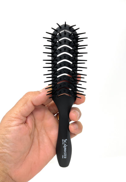 Scalpmaster Vent Hair Brush Soft Flexible Teeth For Detangling Hair Brush Straightening Brush 1 Pc.